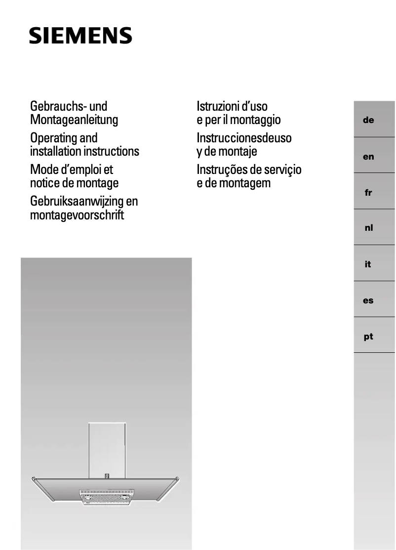 Page 1 de la notice Manuel utilisateur Siemens LC955GB60