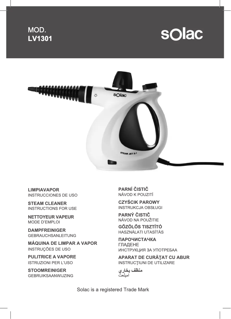 Page n°1 - Manuel utilisateur Solac LV1301