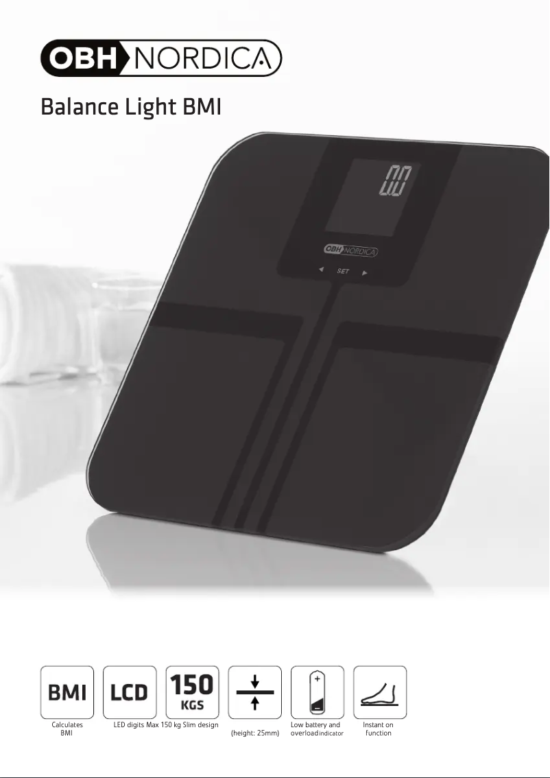 Image de la première page du manuel de l'appareil Balance Light BMI