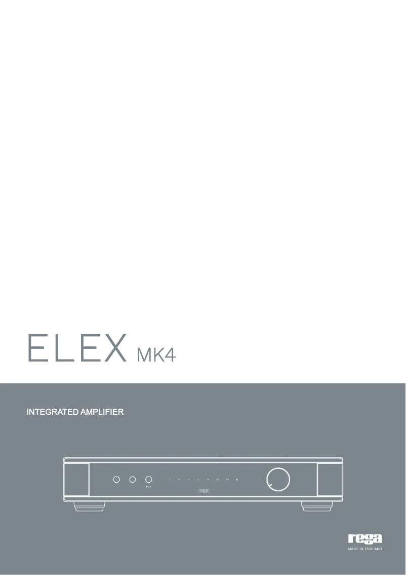 Page n°1 - Manuel utilisateur Rega Elex MK4