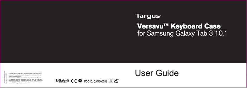 Page 1 de la notice Manuel utilisateur Targus THZ219FR