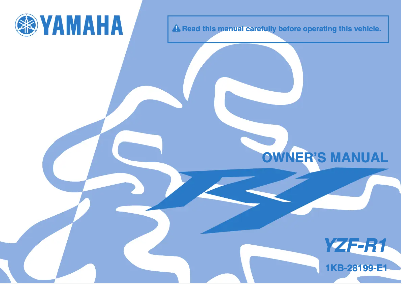 Page 1 de la notice Manuel utilisateur Yamaha YZF-R1