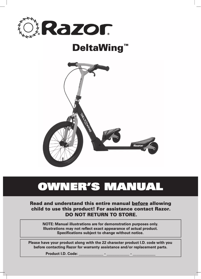 Image de la première page du manuel de l'appareil DeltaWing