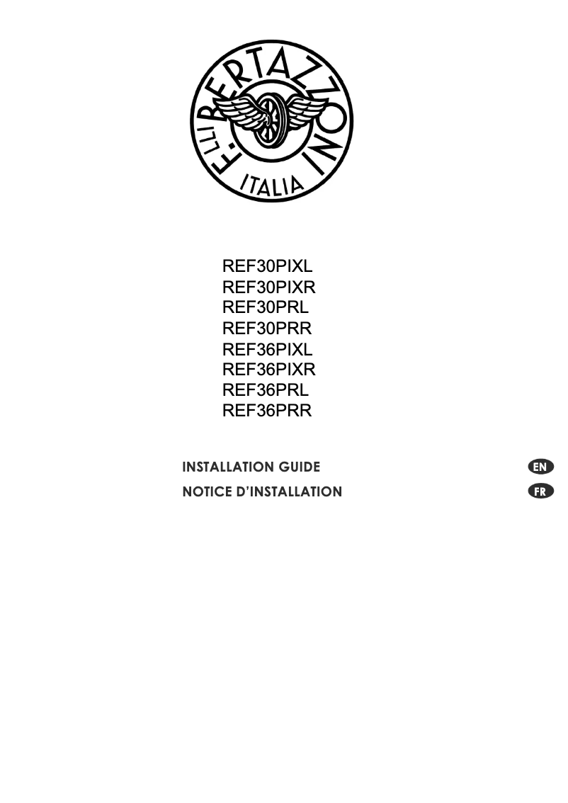Page 1 de la notice Guide d'installation Bertazzoni REF36L