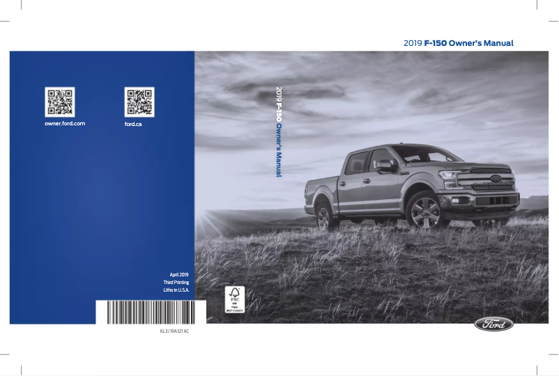 Page 1 de la notice Manuel utilisateur Ford F-150 (2019)