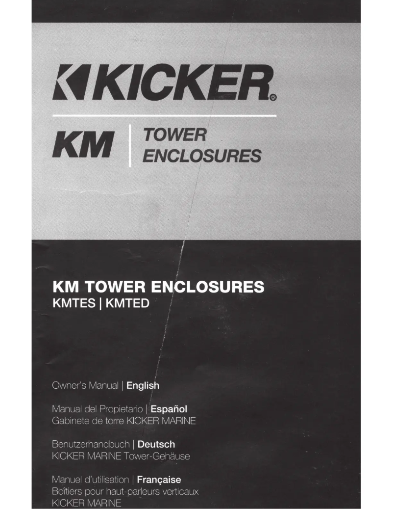 Page 1 de la notice Manuel utilisateur Kicker KMTED