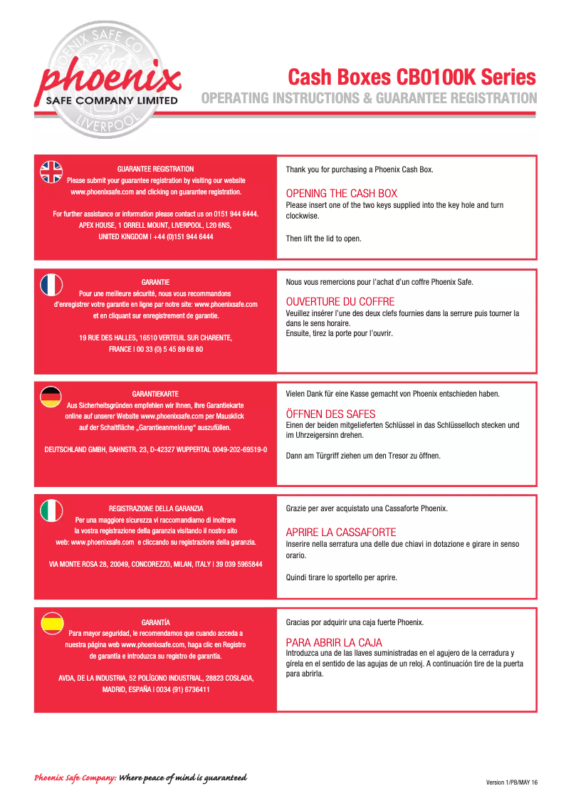 Image de la première page du manuel de l'appareil CB0102K