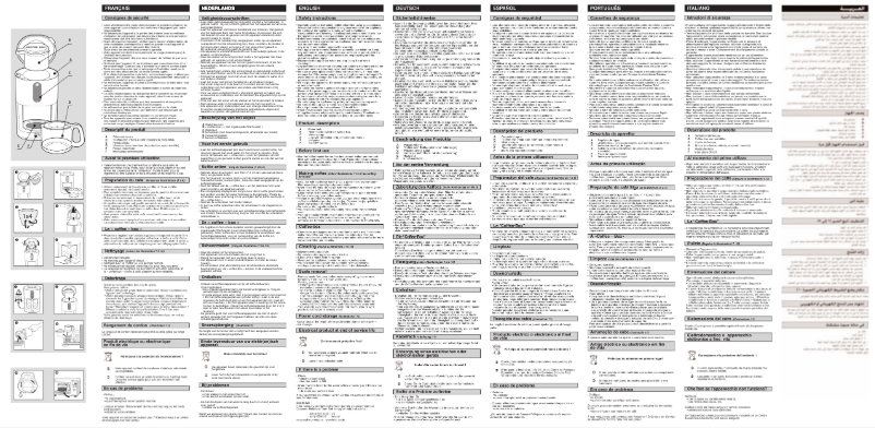 Page 1 de la notice Manuel utilisateur Tefal Ultra Compact CM2020