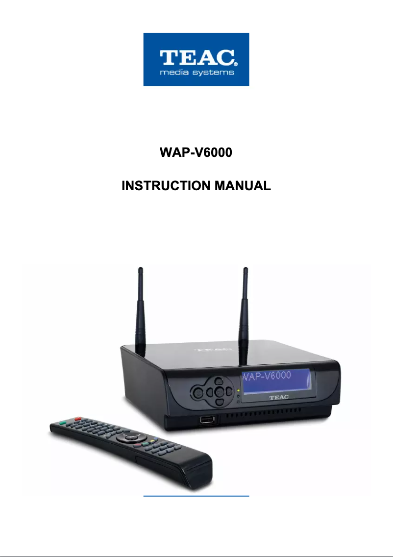 Page 1 de la notice Manuel utilisateur Teac WAP-V6000