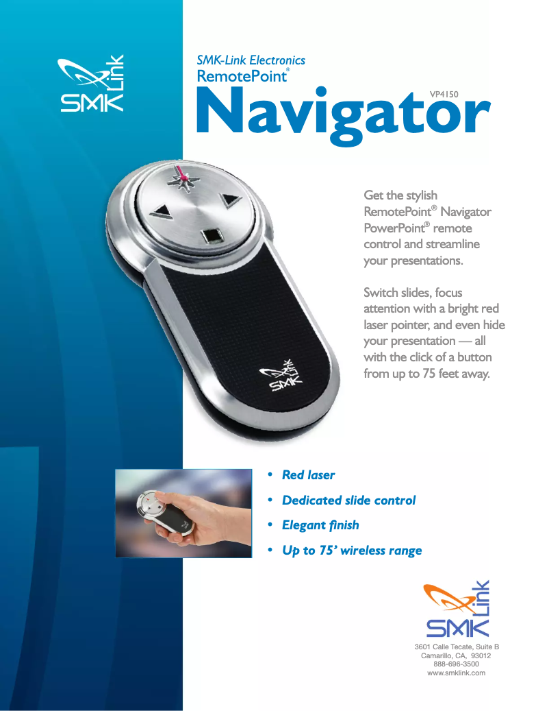 Page 1 de la notice Brochure SMK-Link VP4150