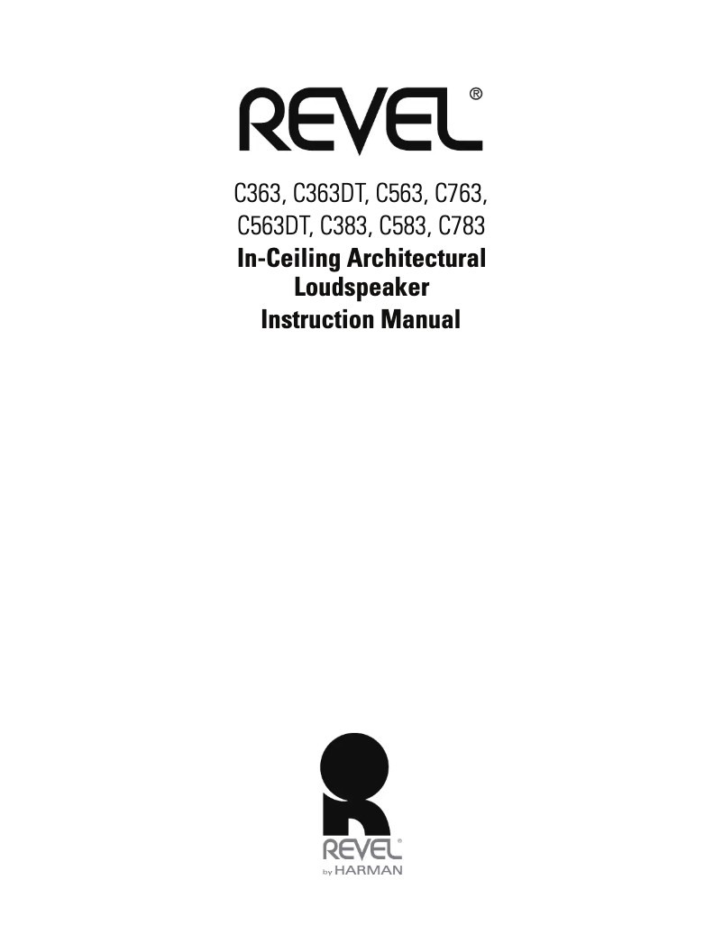 Page n°1 - Manuel utilisateur Revel C583
