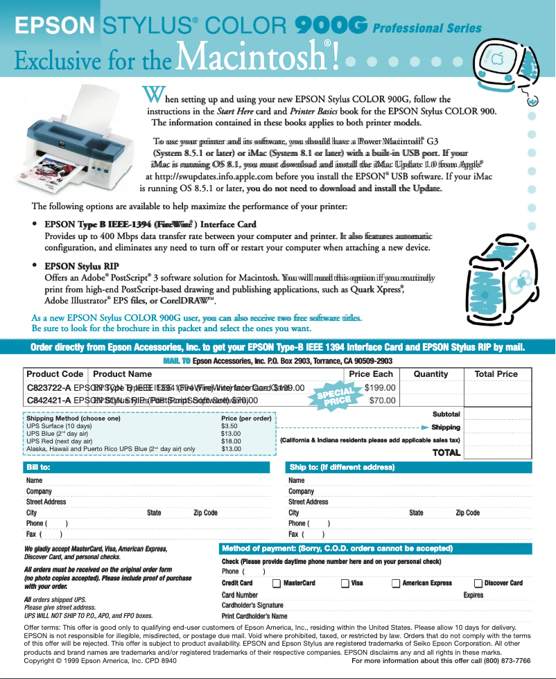 Página 1 del manual Manual de usuario Epson Stylus Color 900G