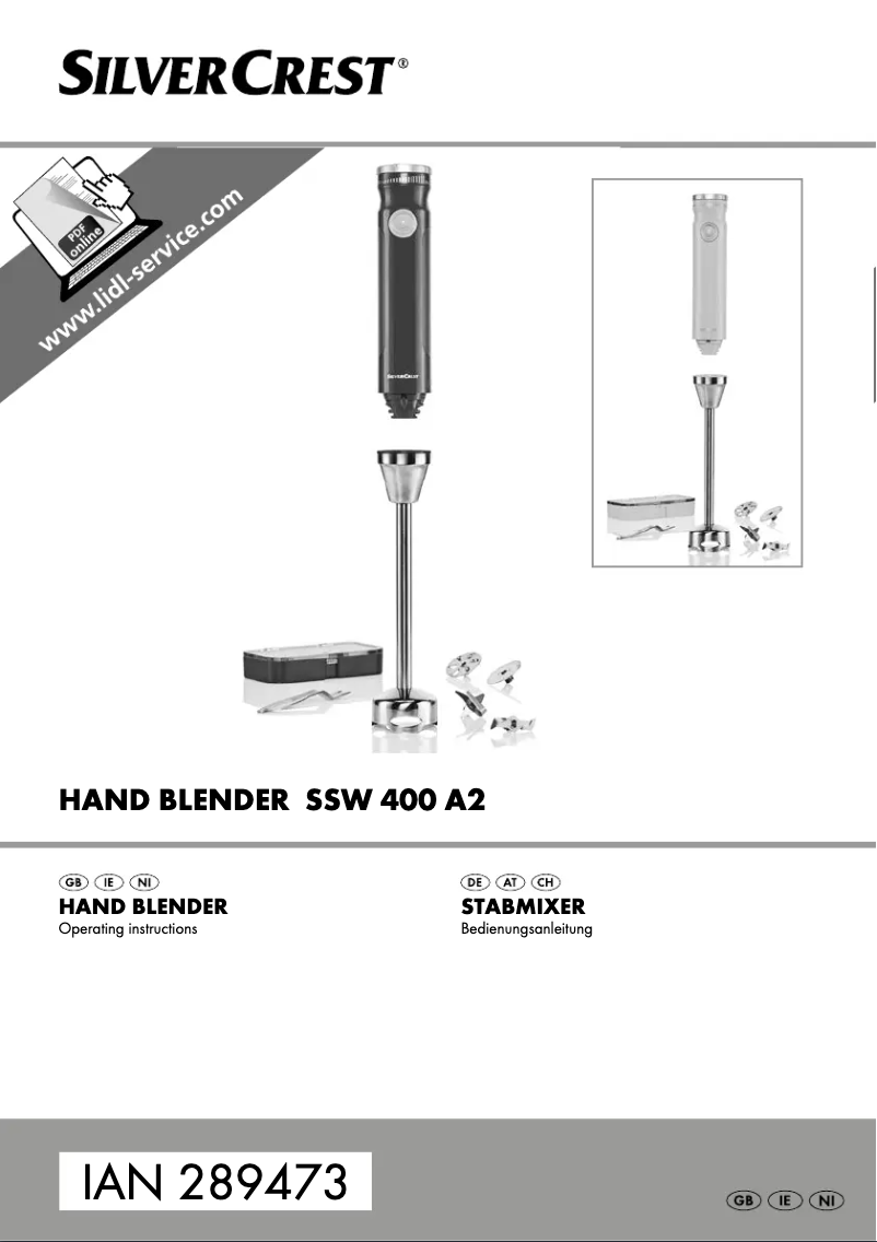 Image de la première page du manuel de l'appareil SSW 400 A2