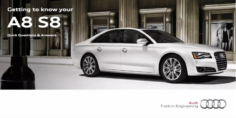 Page 1 de la notice Manuel utilisateur Audi S8 (2014)