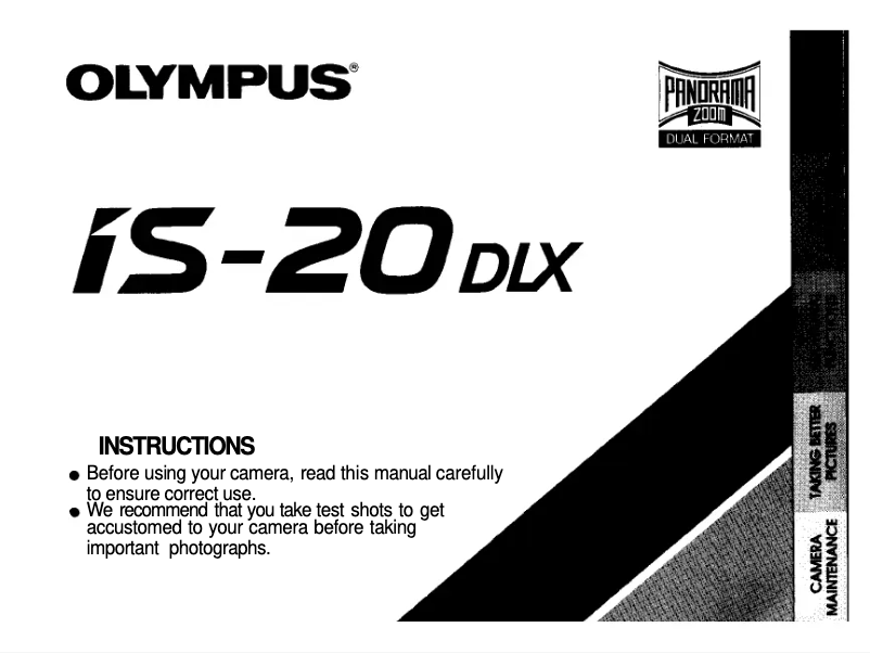 Page n°1 - Manuel utilisateur Olympus IS-20 DLX