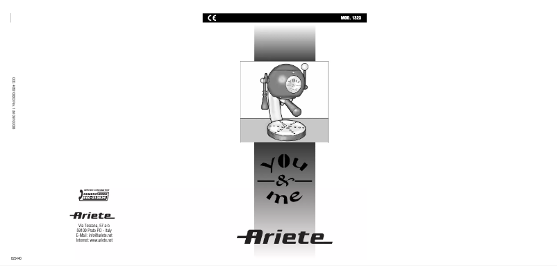 Page 1 de la notice Manuel utilisateur Ariete You&Me 1323