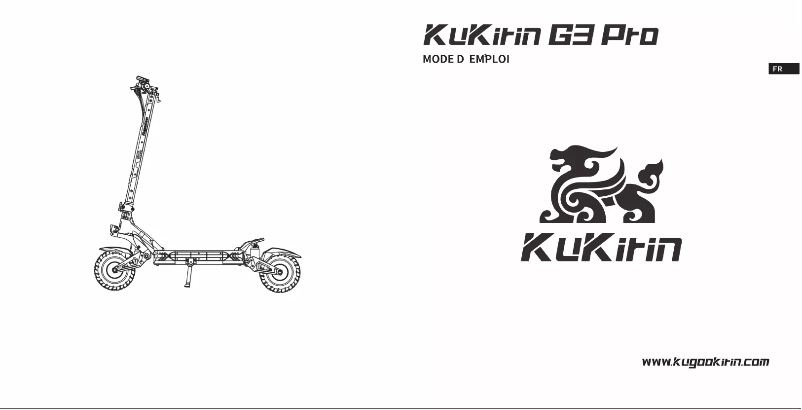 Page n°1 - Manuel utilisateur Kugoo KuKirin G3 Pro