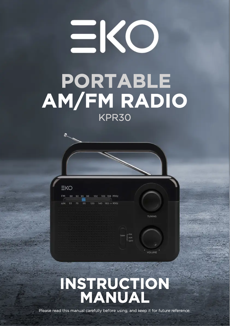 Image de la première page du manuel de l'appareil KPR30
