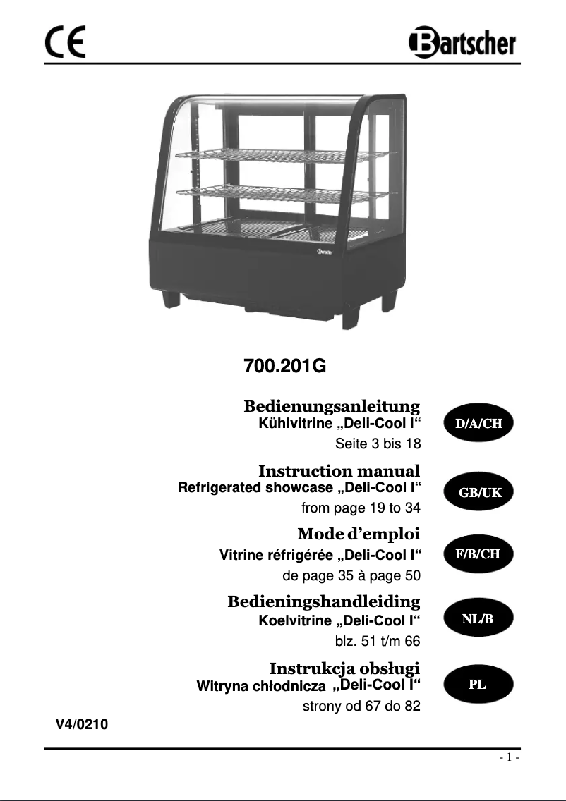Imagen de la primera página del manual del dispositivo 700201G