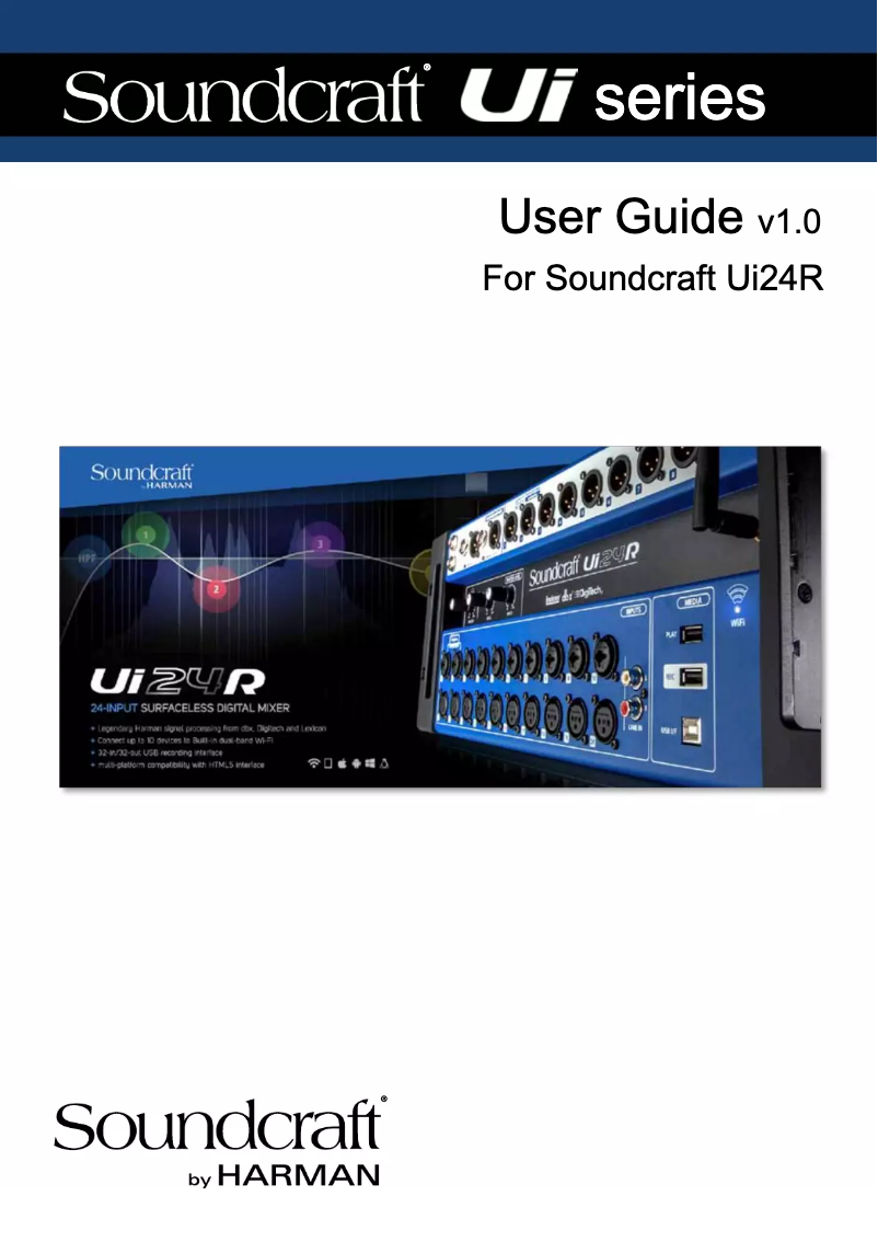 Page n°1 - Manuel utilisateur Soundcraft Ui24R
