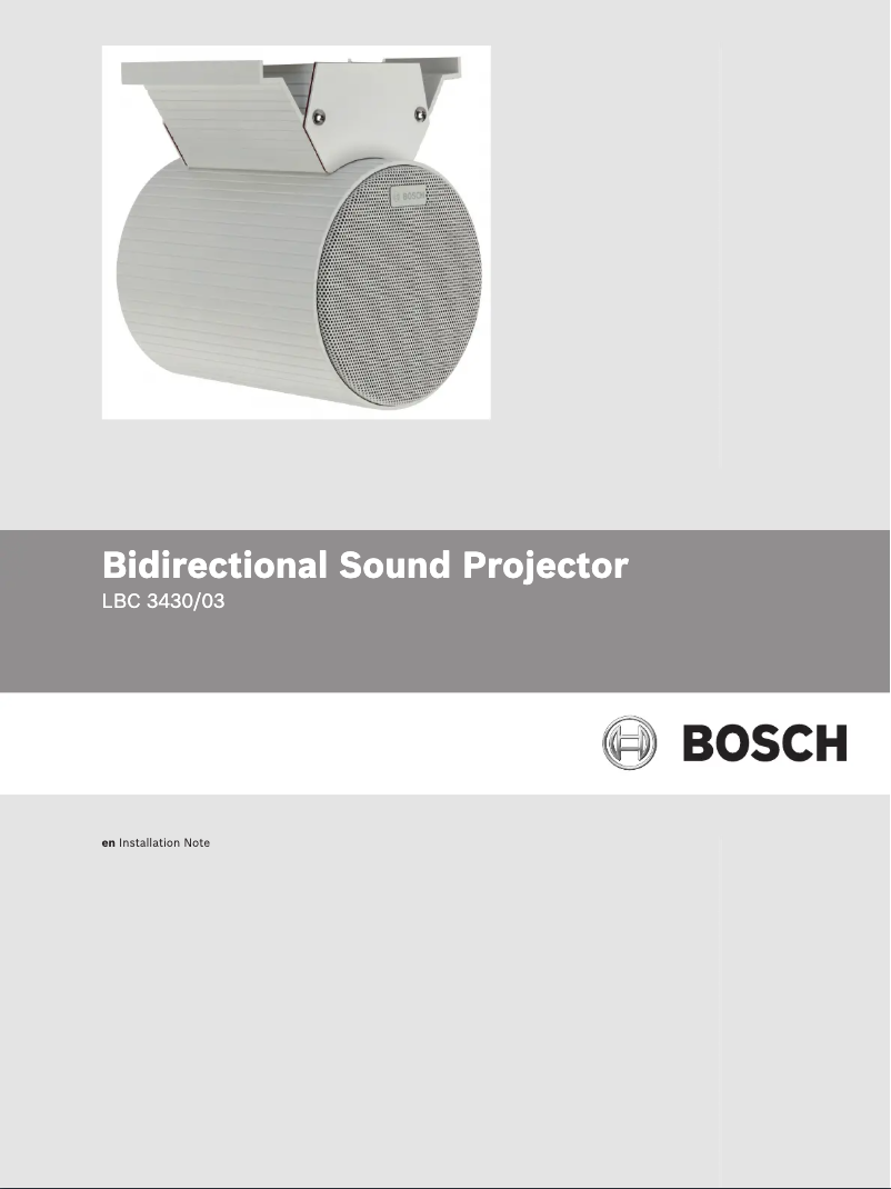 Image de la première page du manuel de l'appareil LBC 3430/03