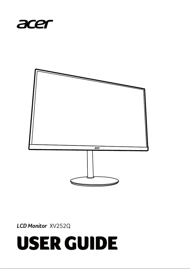 Page n°1 - Guide de démarrage rapide Acer XV252QLV