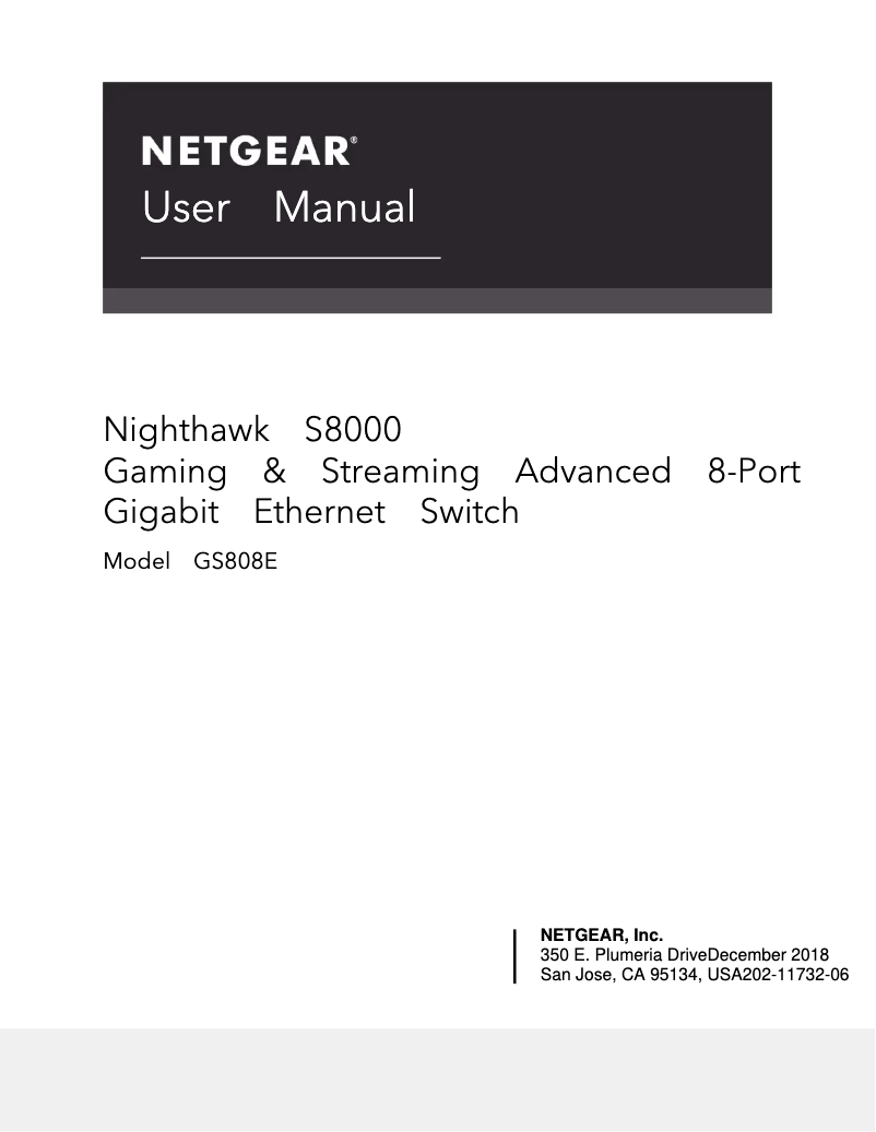 Page n°1 - Manuel utilisateur Netgear Nighthawk S8000 GS808E
