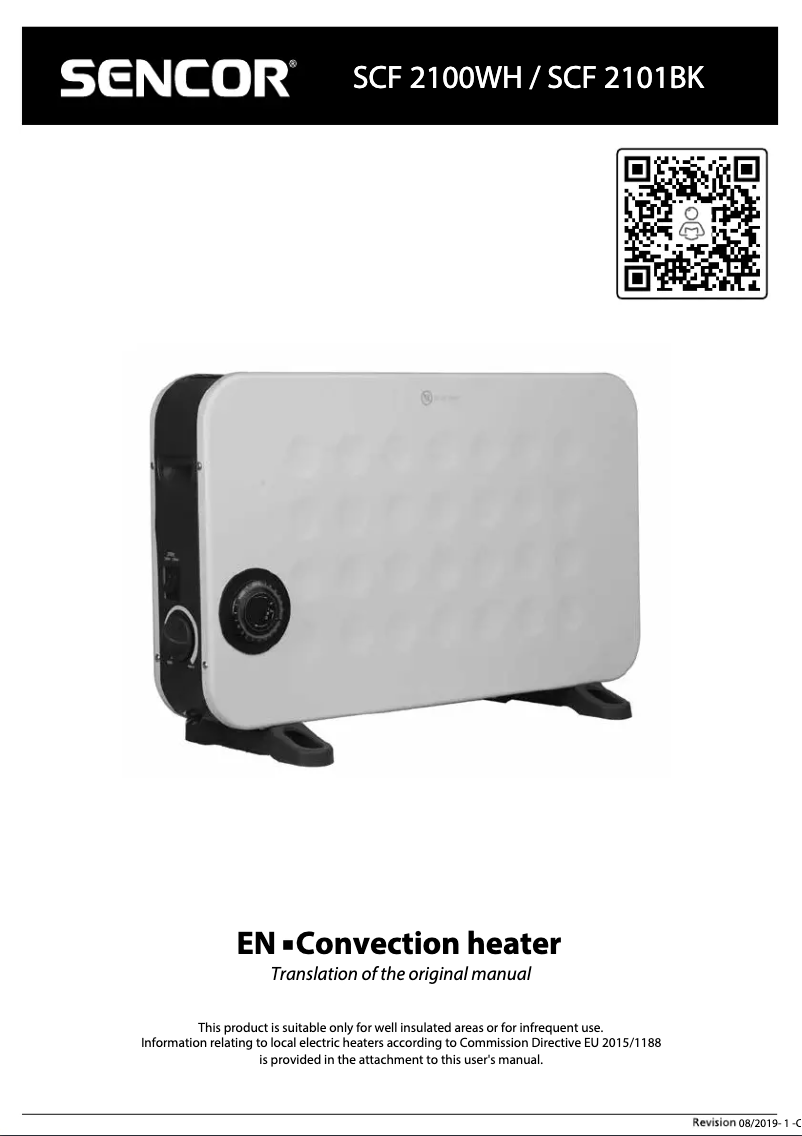 Page n°1 - Manuel utilisateur Sencor SCF 2100WH