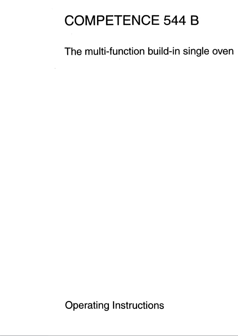 Image de la première page du manuel de l'appareil Competence 544B