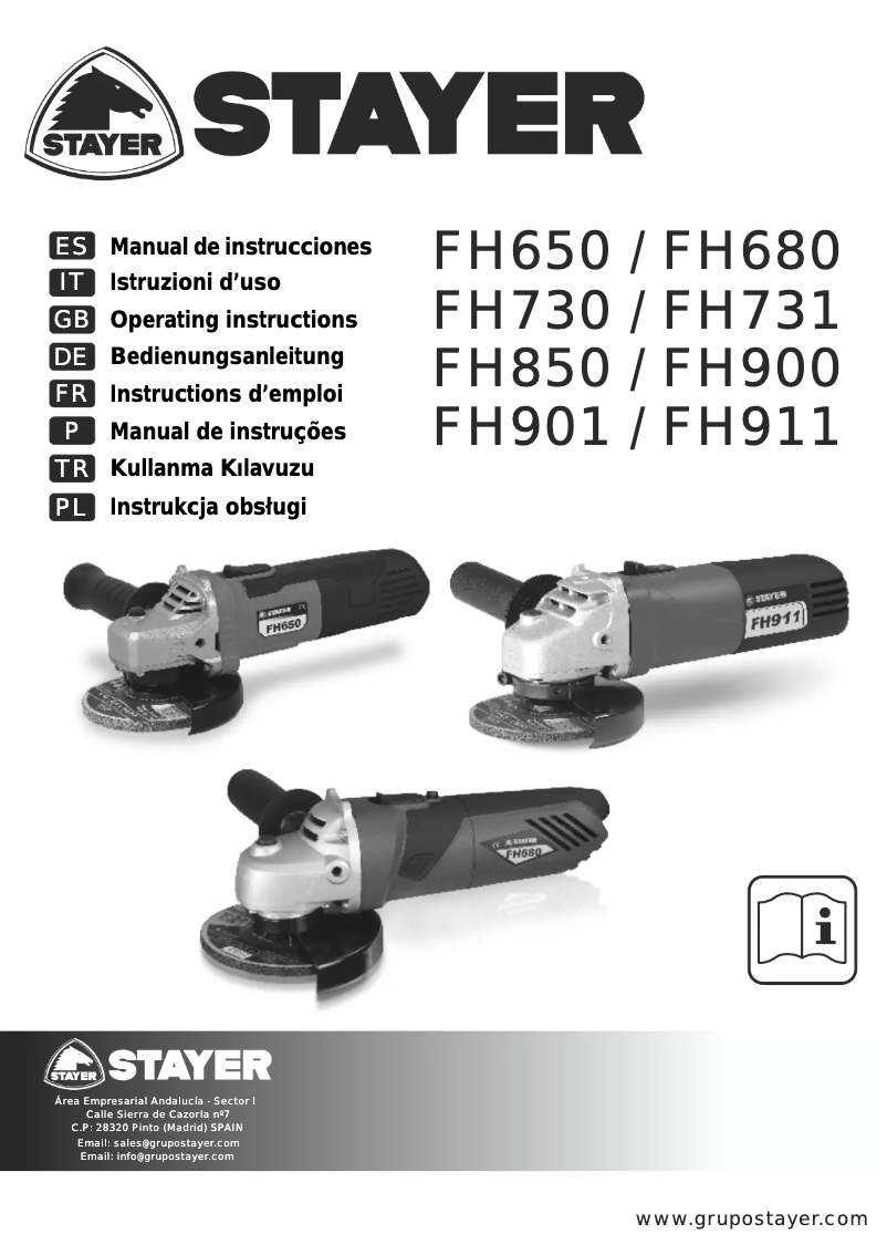 Page n°1 - Manuel utilisateur Stayer FH850