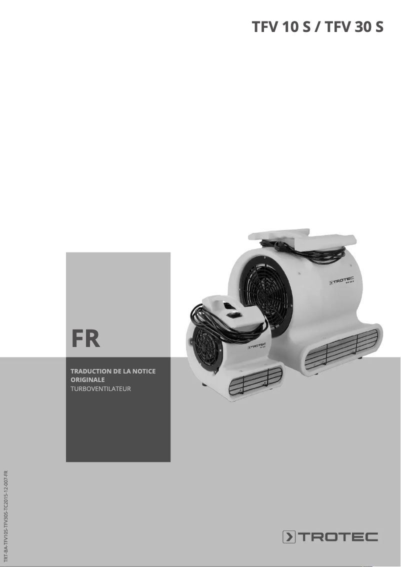 Image de la première page du manuel de l'appareil TFV 10 S