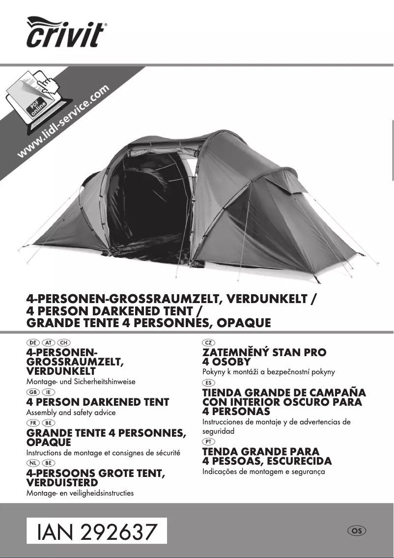 Image de la première page du manuel de l'appareil IAN 292637