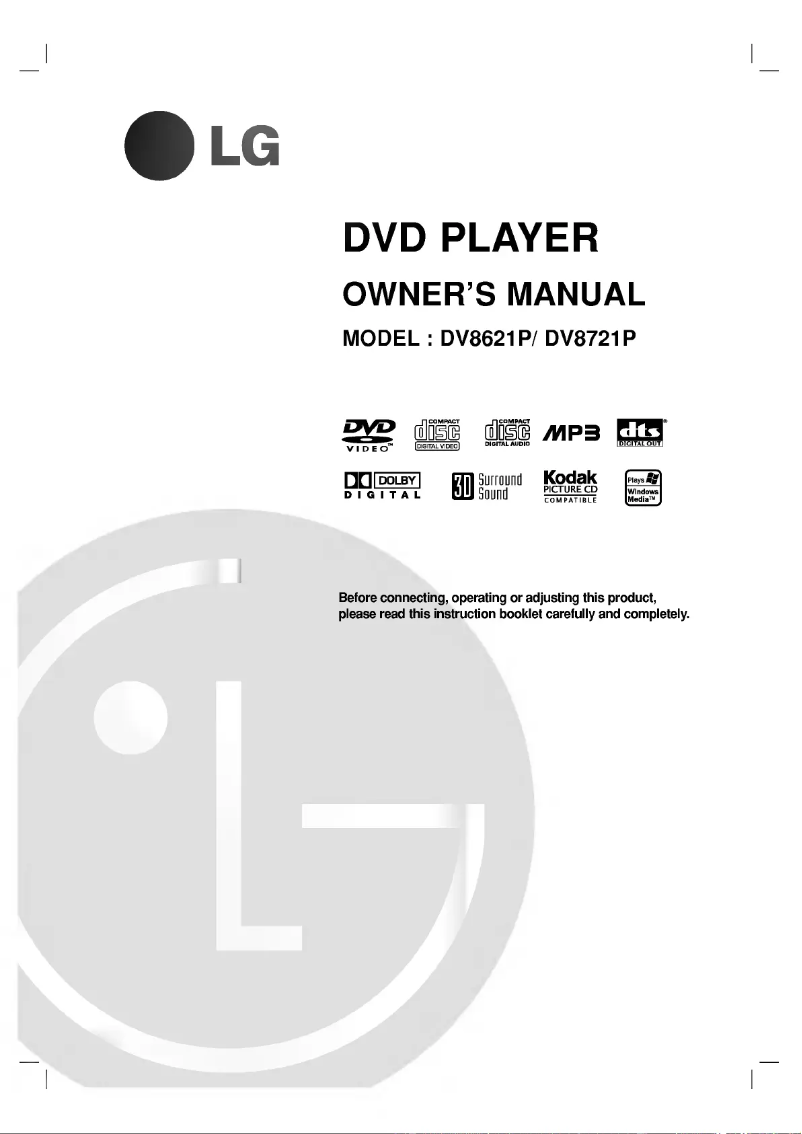 Image de la première page du manuel de l'appareil DV8721P