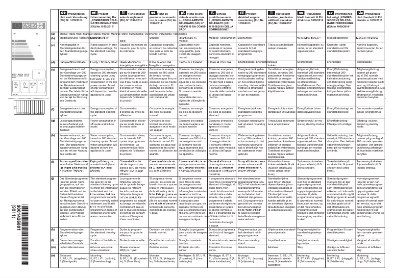 Page 1 de la notice Mode d'emploi Constructa CG6A58V8