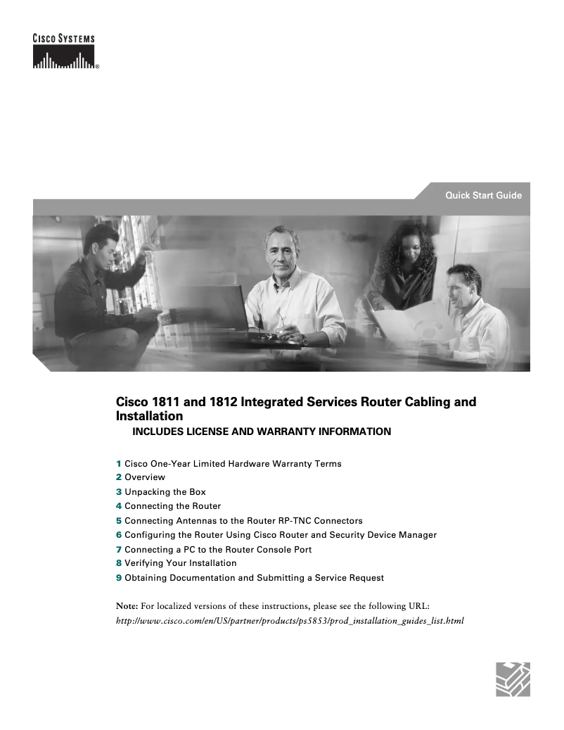 Image de la première page du manuel de l'appareil 1811