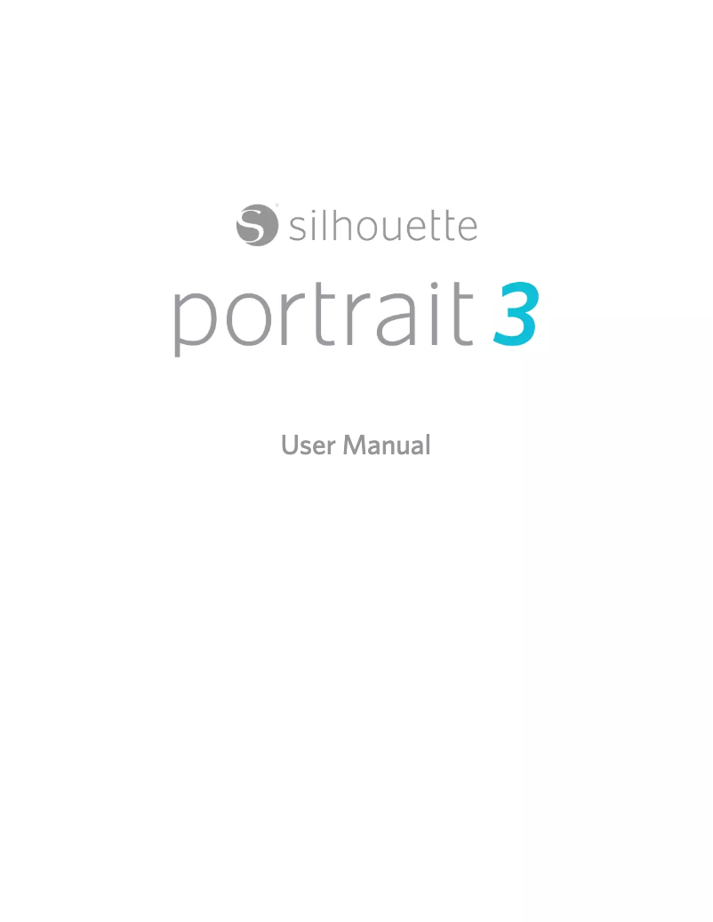 Page n°1 - Manuel utilisateur Silhouette Portrait 3