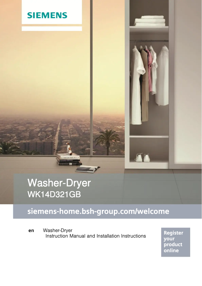 Page 1 de la notice Manuel utilisateur Siemens WK14D321GB