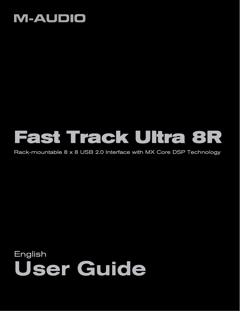 Page 1 de la notice Manuel utilisateur Pinnacle Fast Track Ultra 8R
