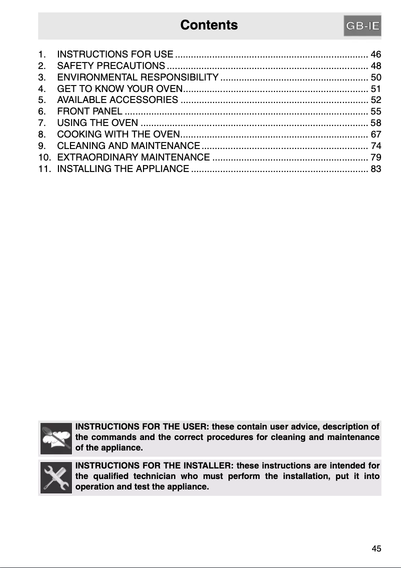 Page n°1 - Manuel utilisateur Smeg SCP490N-8