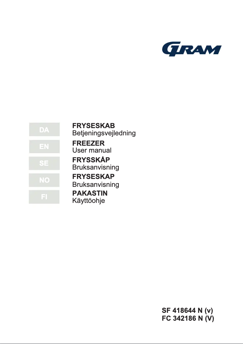 Page n°1 - Manuel utilisateur Gram FC 342186 N (V)