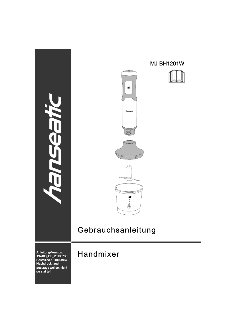 Página 1 del manual Manual de usuario Hanseatic MJ-BH1201W