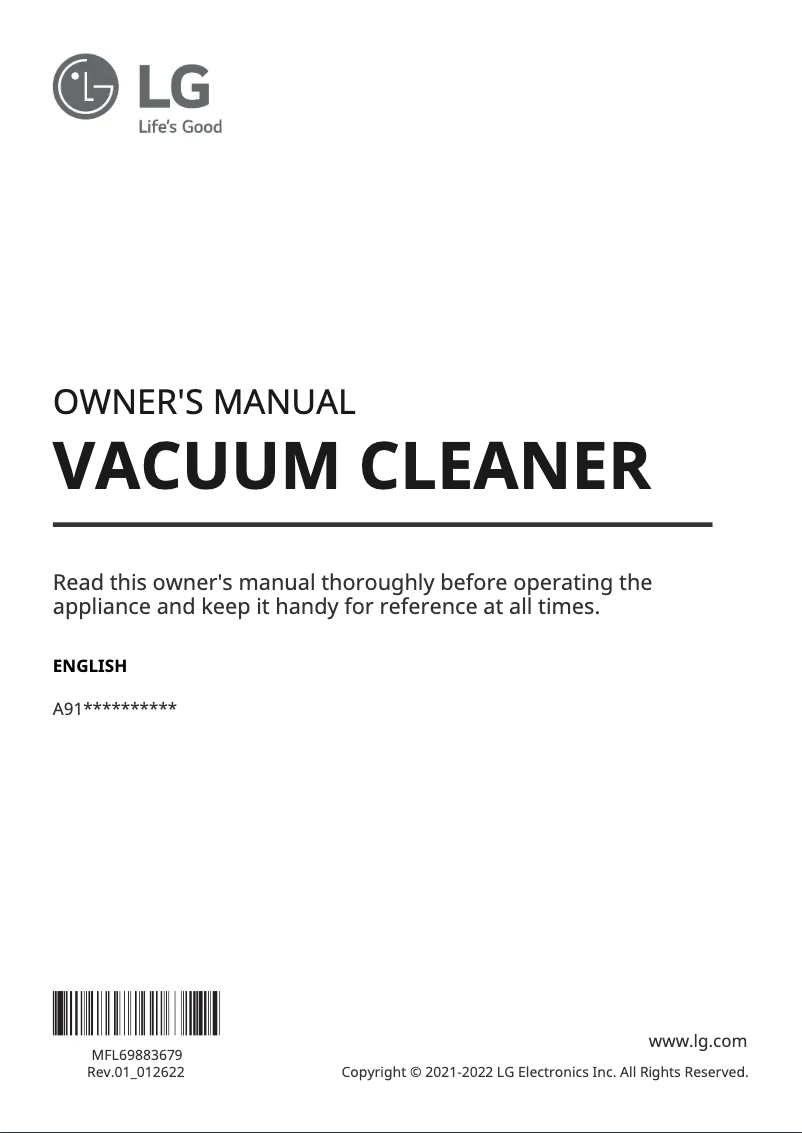 Page 1 de la notice Manuel utilisateur LG A916BM