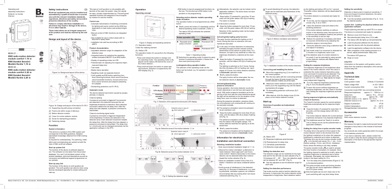 Page 1 de la notice Manuel utilisateur Berker 80262270