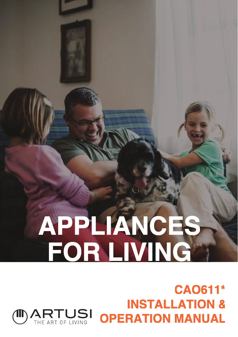 Page 1 de la notice Manuel utilisateur Artusi CAO611