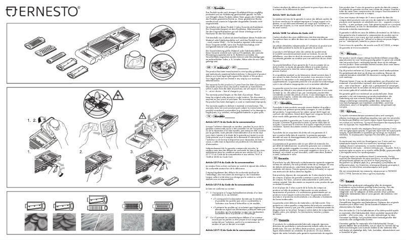 Page n°1 - Manuel utilisateur Ernesto IAN 311769
