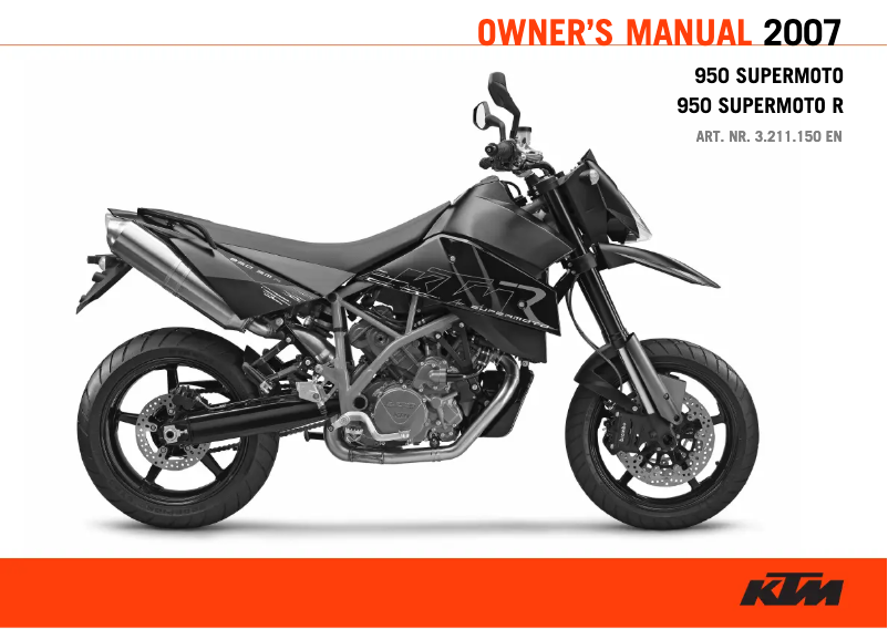 Page n°1 - Manuel utilisateur KTM 950 Supermoto (2007)