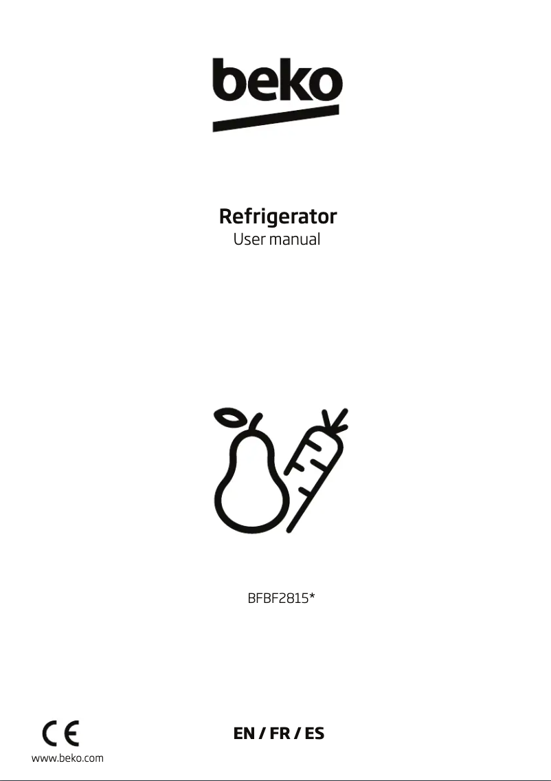 Page 1 de la notice Manuel utilisateur Beko BFBF2815SSIM