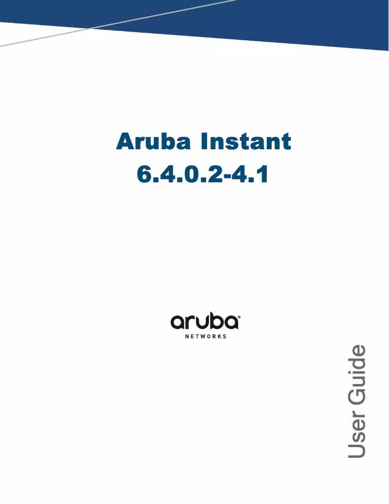 Page n°1 - Manuel utilisateur Aruba Instant IAP-325