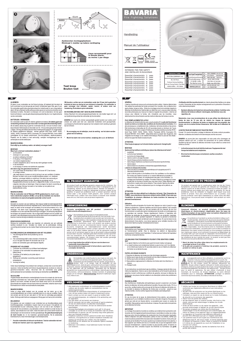 Page 1 de la notice Manuel utilisateur Bavaria BARM3