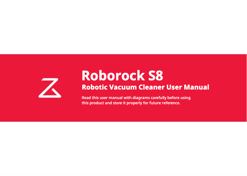 Page n°1 - Manuel utilisateur Roborock S8